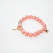 "Pink Palm" Beaded Bracelet