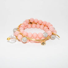 "Pink Palm" Beaded Bracelet