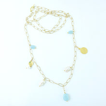 “Palmetto Treasure” Aquamarine Pearl Necklace