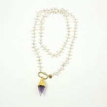 “Palmetto Iris” Pearl Amethyst Necklace