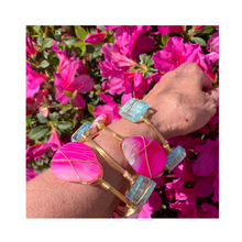 "Azalea Petals" Agate Bangle Bracelet