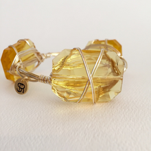 "Amber Chardonnay" Crystal Bangle Bracelet
