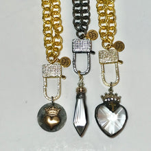 "Parisian Love Lock" Gunmetal Chain Necklace