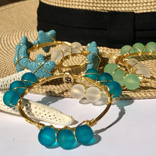 "Hatteras Marina" Sea Glass Bangle Bracelet