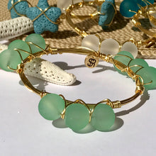 "Hatteras Marina" Sea Glass Bangle Bracelet