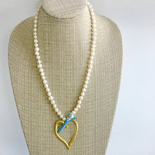 "Sweet Pink and Baby Blue" Freshwater Pearl Necklace