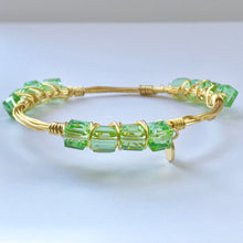 "Parakeet" Glass Bangle Bracelet