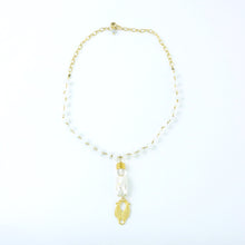 “PALMETTO MOONS” Moonstone and Pearl Necklace