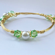 "Parakeet Pearl" Bangle Bracelet