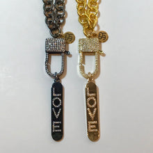 "Love" Gunmetal Charm