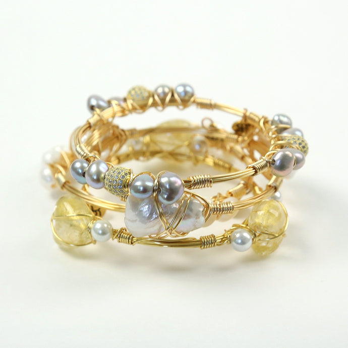 “Suthin Shine” Baroque Pearl &Murano Glass
