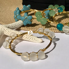 "Hatteras Marina" Sea Glass Bangle Bracelet