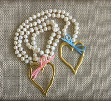 "Sweet Pink and Baby Blue" Freshwater Pearl Necklace
