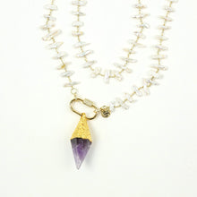 “Palmetto Iris” Pearl Amethyst Necklace