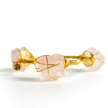 SASSIELUXE "Rose Quartz" Bangle Bracelet