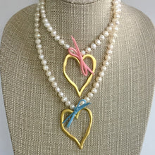 "Sweet Pink and Baby Blue" Freshwater Pearl Necklace