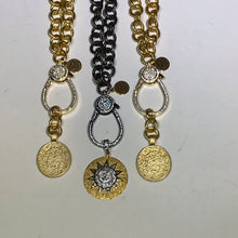 "Pavé Bell" Gold Chain Necklace