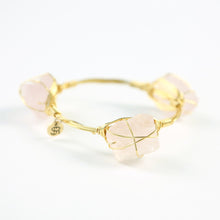 SASSIELUXE "Rose Quartz" Bangle Bracelet