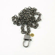 "Parisian Love Lock" Gunmetal Chain Necklace