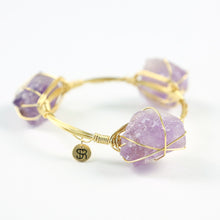 SASSIELUXE "Amethyst Quartz" Bangle Bracelet