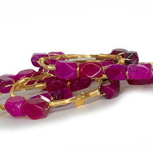 "Rockstar Lipstick" Agate Bangle Bracelet