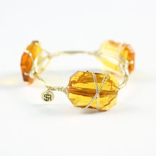 "Amber Chardonnay" Crystal Bangle Bracelet
